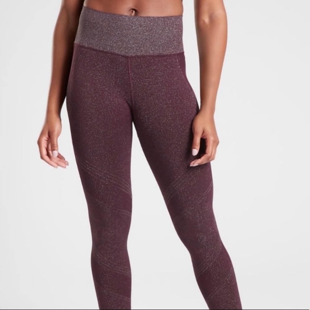 Athleta Twilight Tight Antique Burgundy Leggings